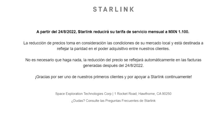 El internet de Starlink ahora es más barato en México Estos son sus