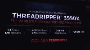 Lee más sobre el artículo AMD Threadripper 3990X: 64 núcleos y 128 hilos, con fecha y precio de salida
