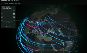 Lee más sobre el artículo Este mapa en tiempo real te muestra los mayores ciberataques que están sucediendo alrededor del mundo