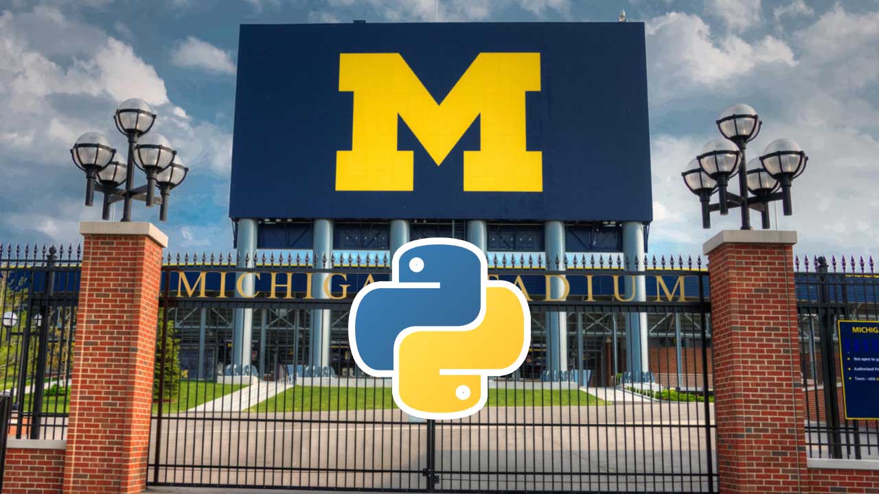The University of Michigan offers free Python programming courses for everyone